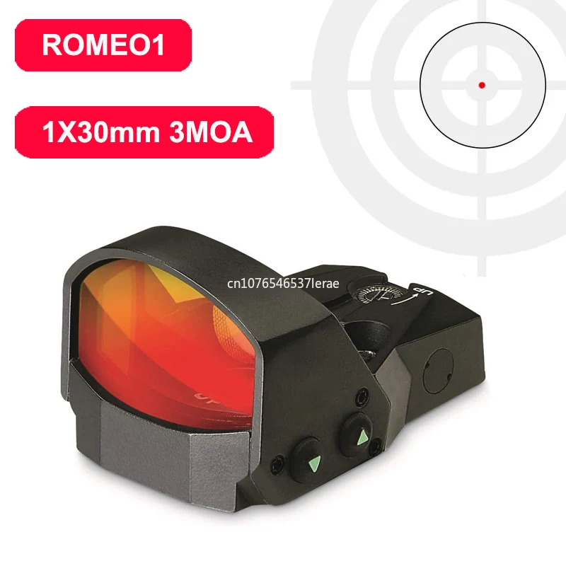 Taktická optika Romeo1 1x30mm 3moa červená bodka Mini otvorená reflexná pištoľ Pištoly ľahký odolný rozsah s aktivovaným pohybom