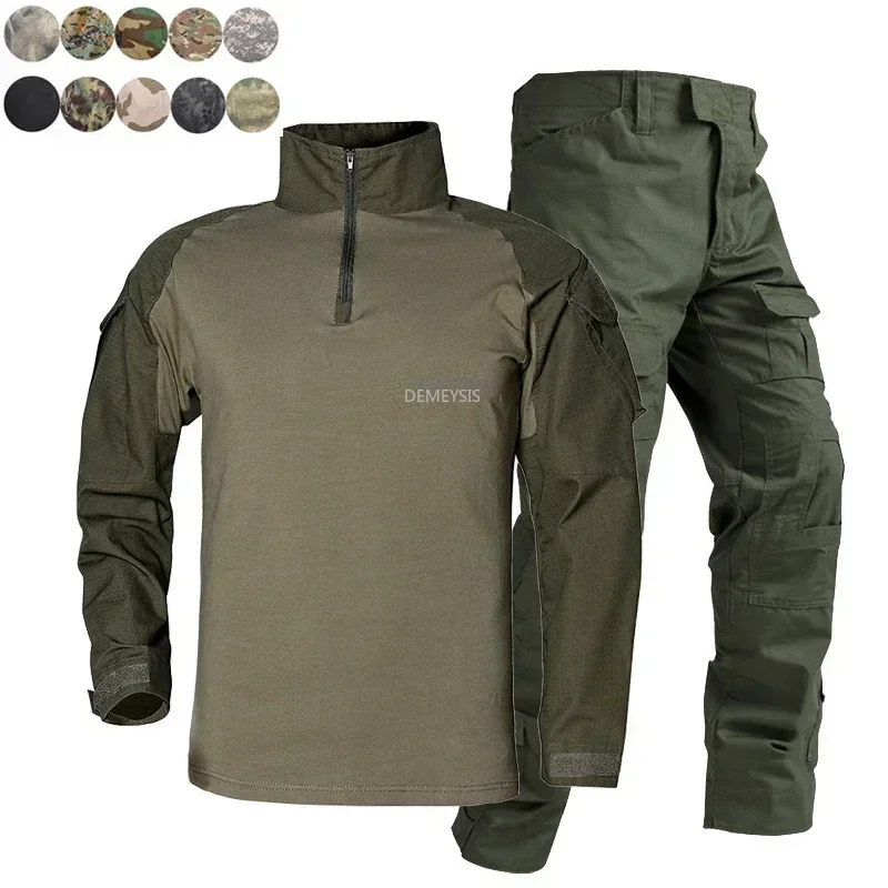 Taktická uniforma kamuflážová streľba Wargame CS Clothes Outdoor Hunting Combat Training Šport Priedušné opotrebenie odolné voči oblečeniu