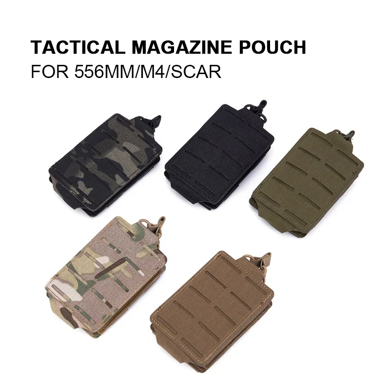 Taktické 556 mm magické puzdro Single Magazine Bag Open-Top Molle Bag pre M4 M14 M16 AR-15 5,56 mm puškové zásobníky