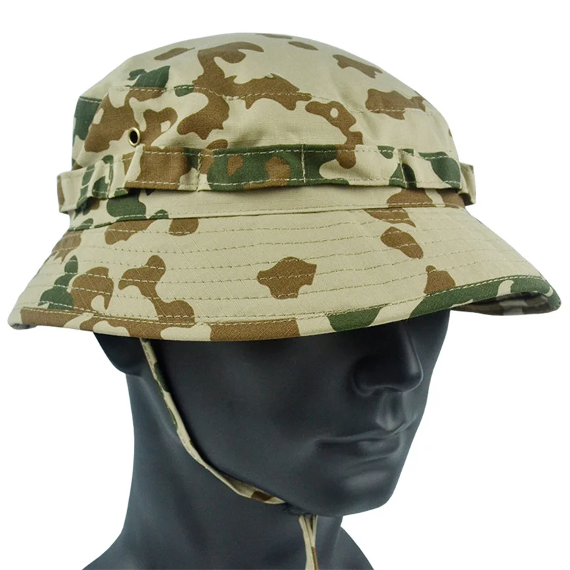 Taktické boonie klobúky poľovné slnečné rybárske klobúky vonkajšie maskovacie klobúky Bobble Cap Davičný rybár Rybár Sniper Ghillie Bucket Hats