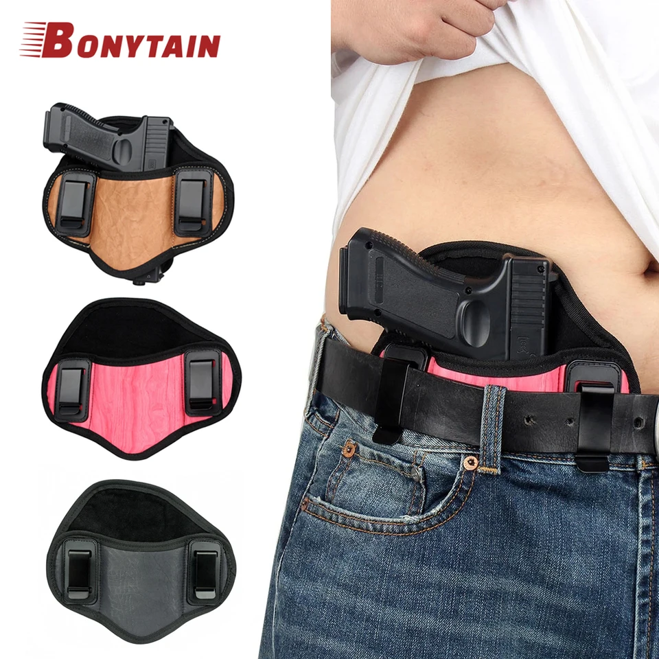 Taktické poľovné puzdro PU kožené skryté pištoľové puzdro pre Glock 19 Sig Sauer Kahr Bersa Thunder Outdoor Tools