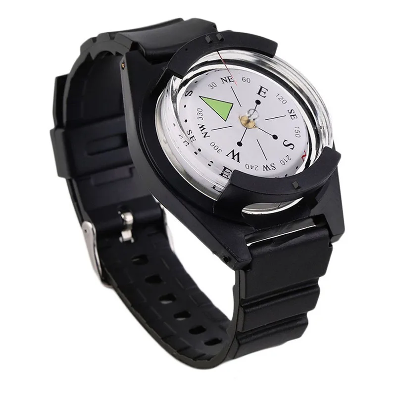 Taktické zápästie Compass outdoor Camping Tool Tool Prežitie dobrodružstvo turistika cestovný ruch Rybolov lovecké doplnky Čierna skupina