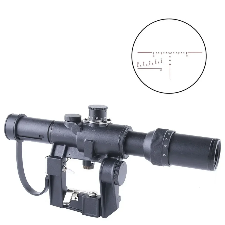 Taktický 3-9x26 SVD Dragunov Red Illuminovaný rozsah pušky Rozsah pušky AK Puška pre vonkajší lov s gumovými šošovkami
