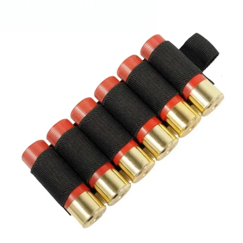 Taktický lovecký háčik slučka 6 nábojov držiak na držiak shellu Shotshell Vložte prúžk karty s lepiacou chrbtom pre 12 rozchod