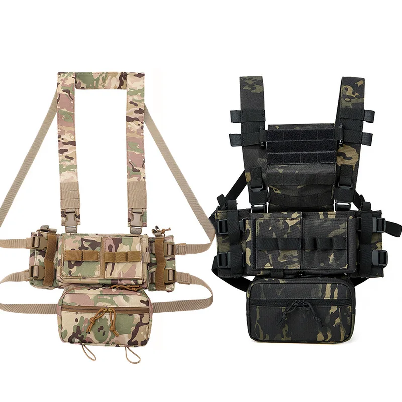 Taktický náskok na hrudi MK3 Micro Chassis Sack Houch H Postroj M4 AK Magazine Vložte Airsoft Paintball Accessories Hunting Vest Nylon