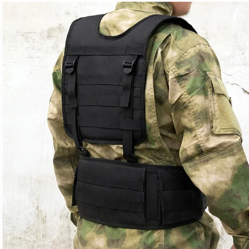 Taktický pás molle pás Odnímateľný pásový pásový pás Polkovaný pás H v tvare podväzky Airsoft Loving hrudník vesta pre výstroj