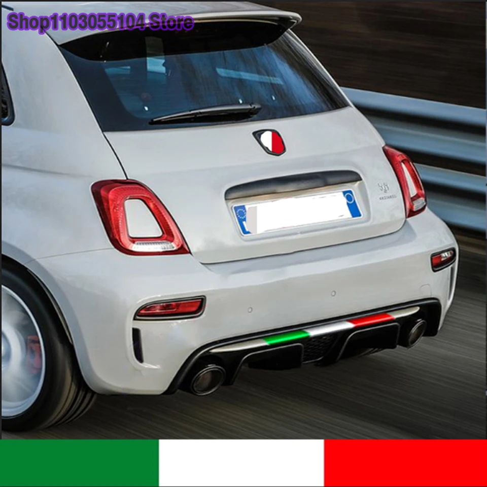Talianska vlajka Color Vinyl Car zadný nálepka pre nárazník pre Fiat 500 Abarth 595 695 Automatické príslušenstvo