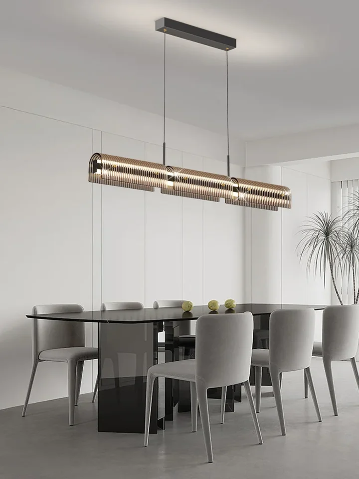 Talianske minimalistické sklenené závesné svetlá reštaurácia zavesenie svetlo moderné nordické dlhé pásové dizajnérske dizajnérske ľahké jedáleň luxusné lampy