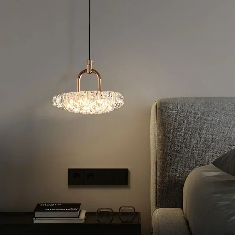 Talianske svetlo luxusné LED LED jednorazové prívesok Svetlo moderná jednoduchá reštaurácia Luster s vysokou spálňou lôžko atmosféra lampa