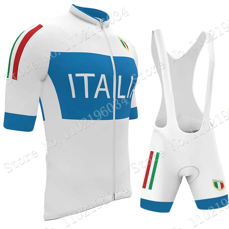 Taliansko Národný tím 2024 cyklistický dres set majster sveta oblečenie muža Road Bike Tirls Suit Bicycle Brib Shorts Mtb Ropa