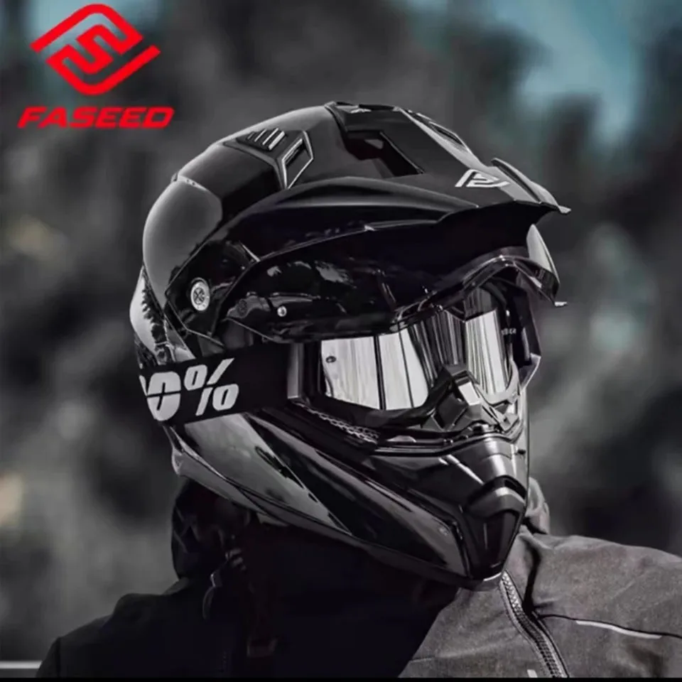 Taliansko Originálne posadnuté motocyklové prilby ECE DOT Certifikácia certifikácia Plná tvár terénnej prilby Cascos para moto capacete muž Motocross