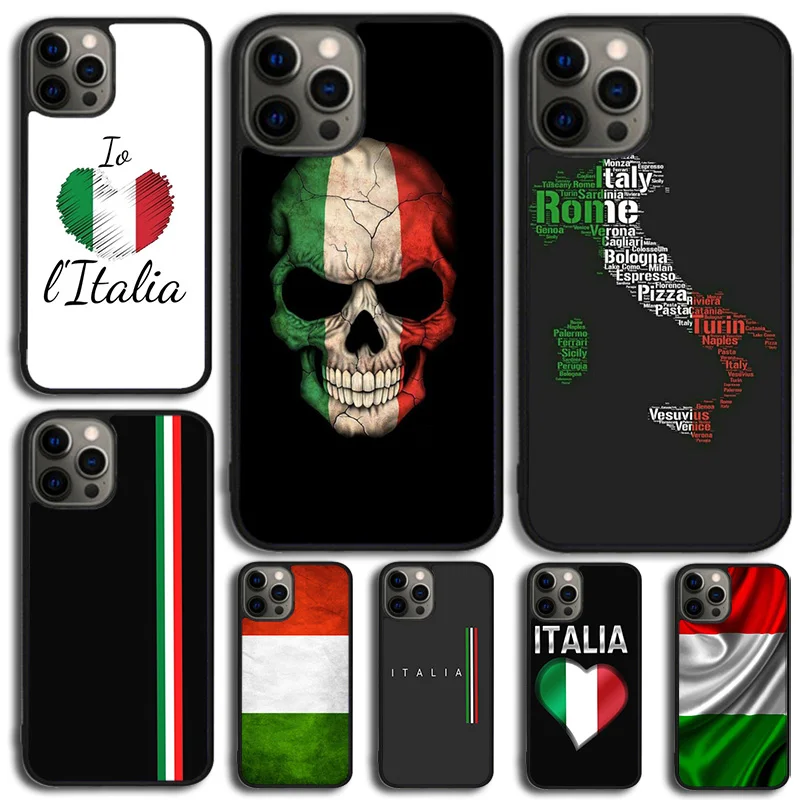 Taliansko Vlajku telefónu pre iPhone 14 15 16 13 12 12 Mini Max Cover pre Apple iPhone 11 Pro Max 6 8 7 Plus SE2020 Coque