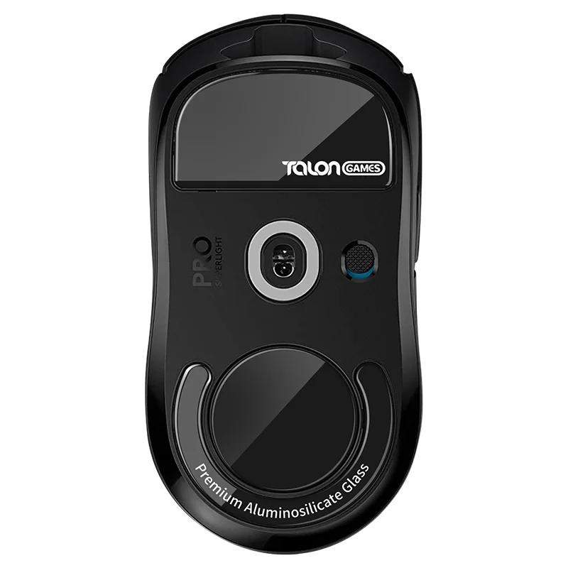 Talongames Glass Glass Mouse Feet for Logitech G Pro X Superlight Wireless Wireless Mouse Prispôsobené okrúhlym zakriveným okrajom sklenené korčule Čierne