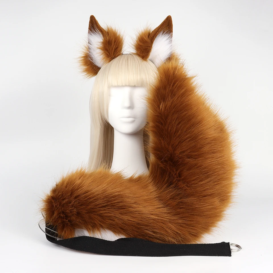 Tamamo no Mae Ear Tail Cosplay hra Halloween Anime Comic Con Photography rekvity