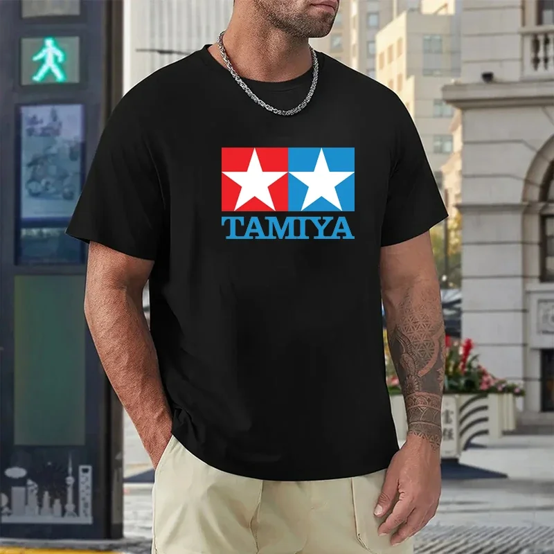 Tamiya legendárna 90 automobilových hračiek Classic logo T tričko Summer muži bavlnené tričká s krátkym rukávom