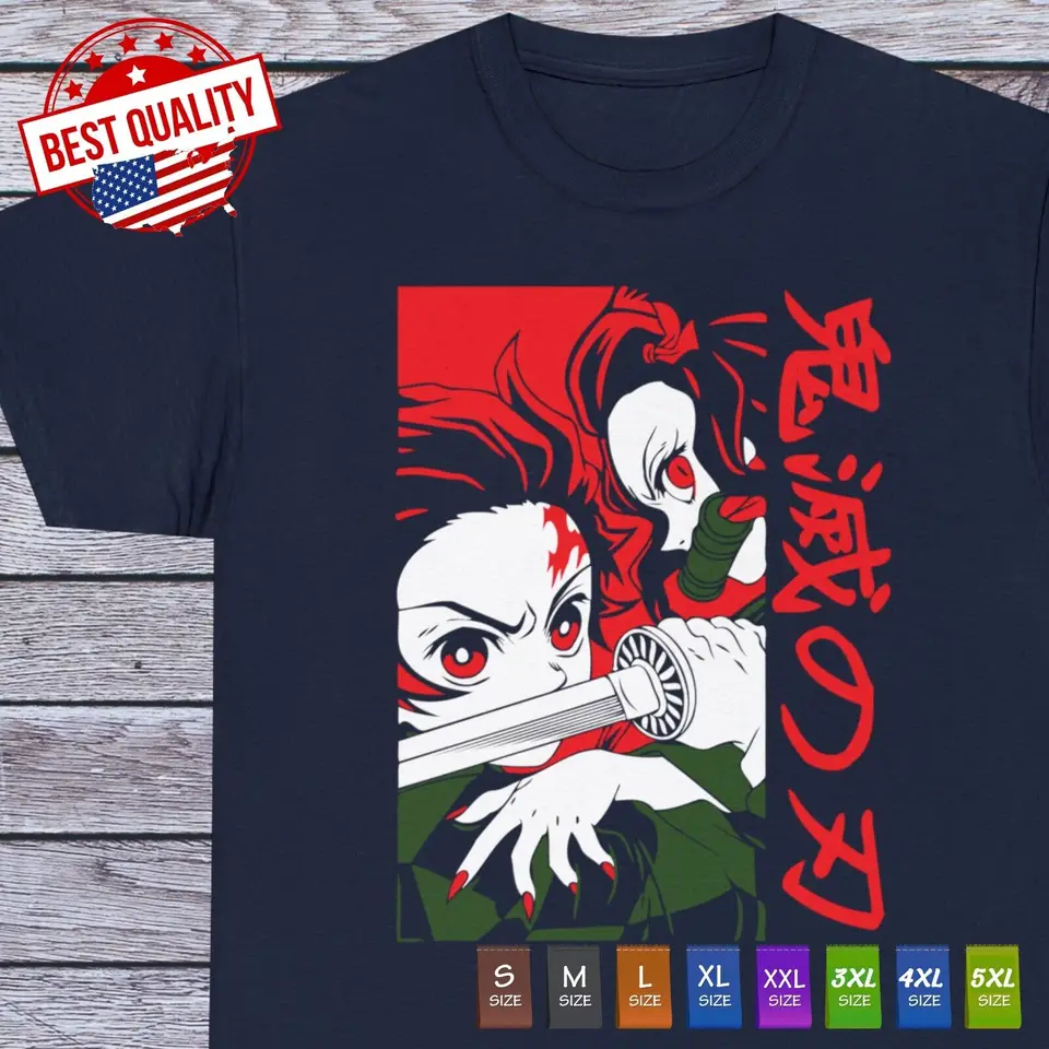 Tanjiro Nezuko T košeľ Demon Slayer TEE Anime Clothing Manga Japanese Cosplay