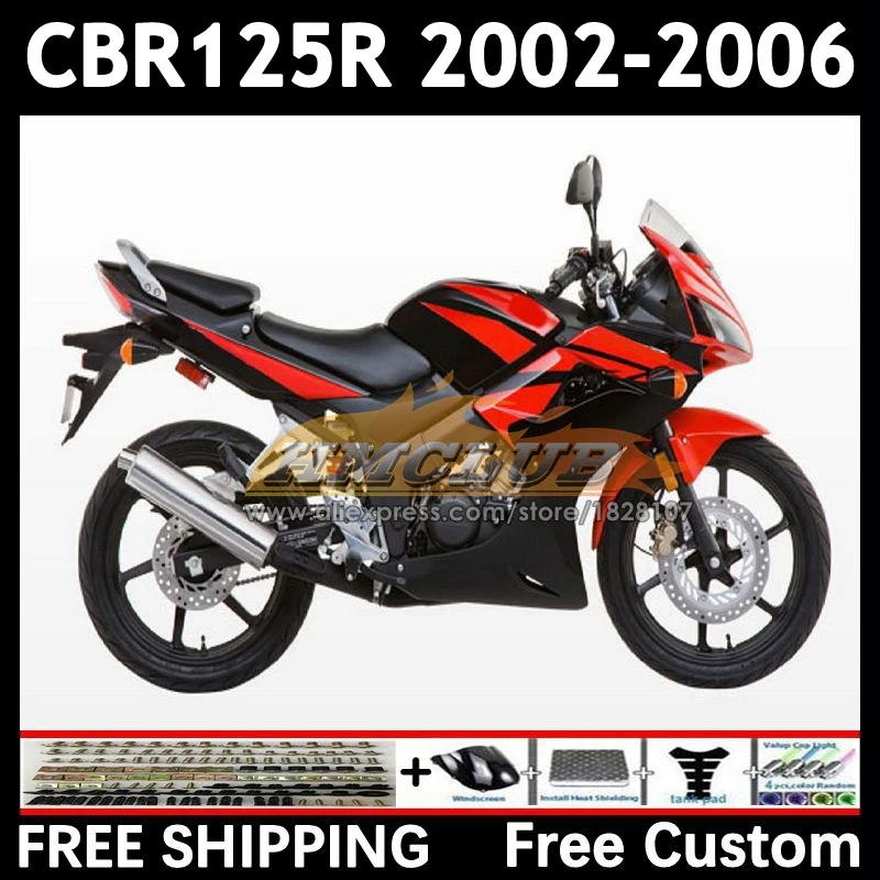 +Tank pre Honda CBR-125R CBR125RR Red Black CBR 125 125R 91NO.3 CBR125R 02 03 04 05 06 125CC 2002 2003 2004 2005 2006 Fairing