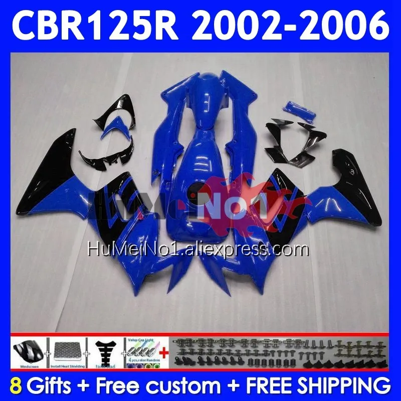 +Tank pre Honda CBR125R CBR-125R 02 03 2004 Blue Black 2005 2006 12NO.110 CBR125 CBR 125CC 125 125R 2002 2003 04 05 06 Fairing