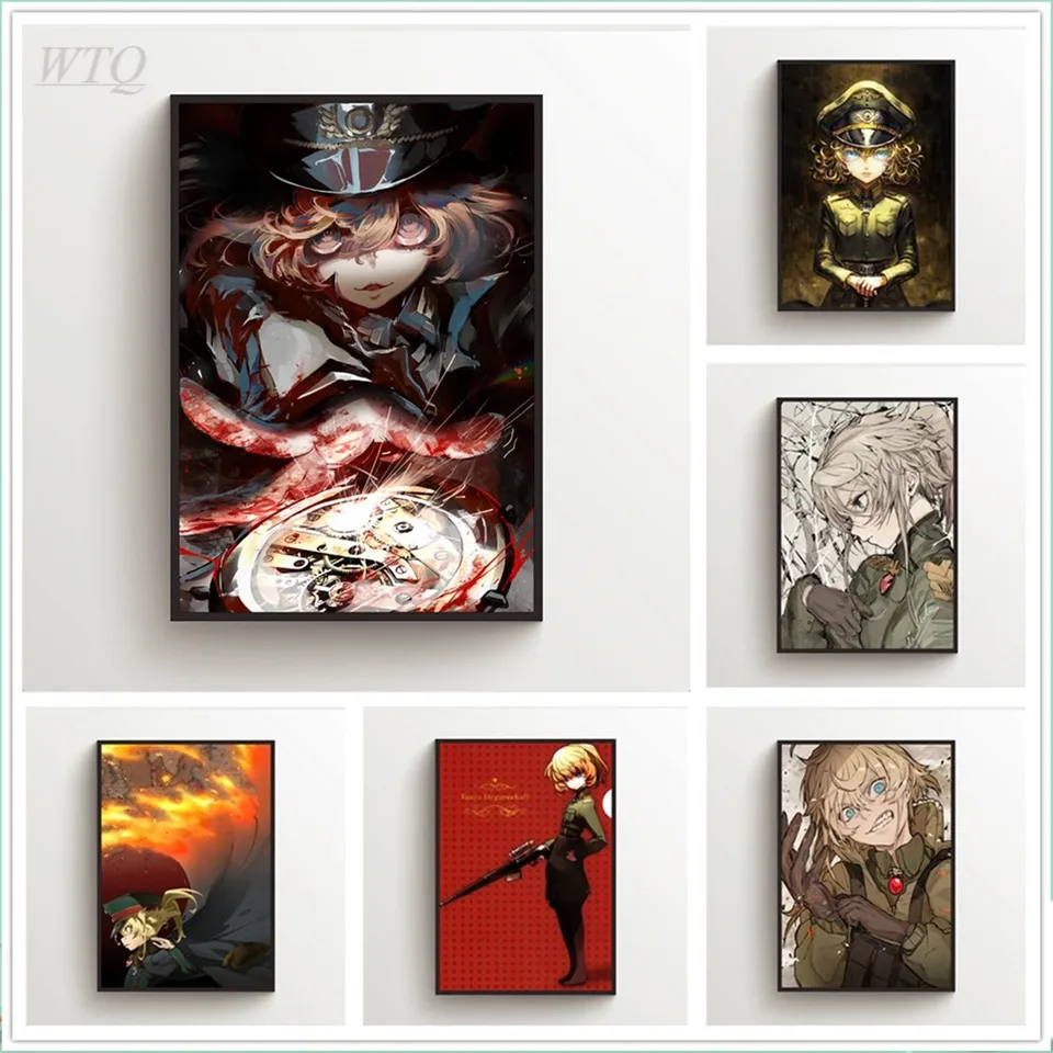 Tanya The Evil Tanya DeGurechaff anime plagáty na stenu plagát maľba plagáty a výtlačky nástenné umenie obrázok dekora