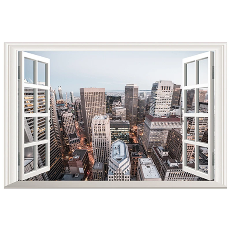 TAPATNÉ TAPELA 3D okenné scenéria New York Manhattan Vinyl Stuperations Domáce dekorácie izba nástenná maľba nepremokavého plagátu