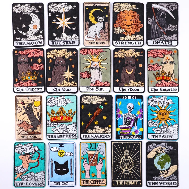 Tarot výšivka záplaty na škvrna