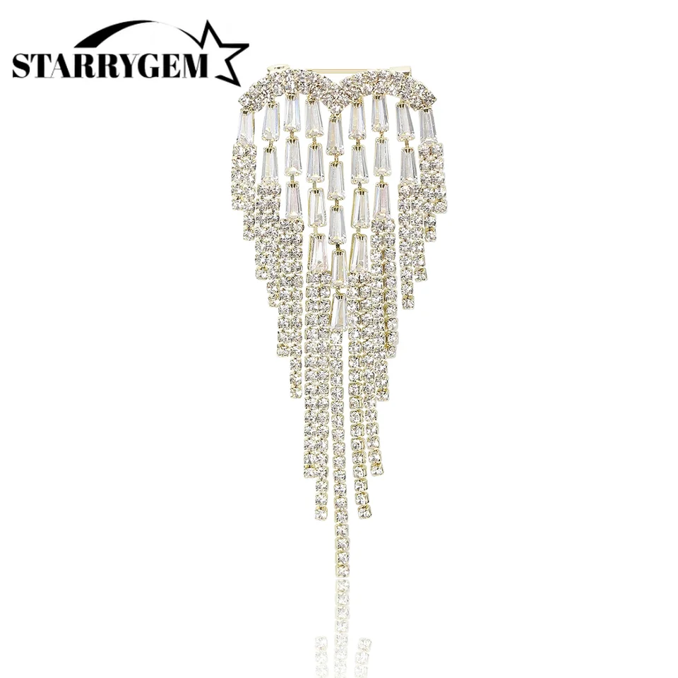 Tassel Love Pins for Women unisex Rodinestone srdce brošne brošne