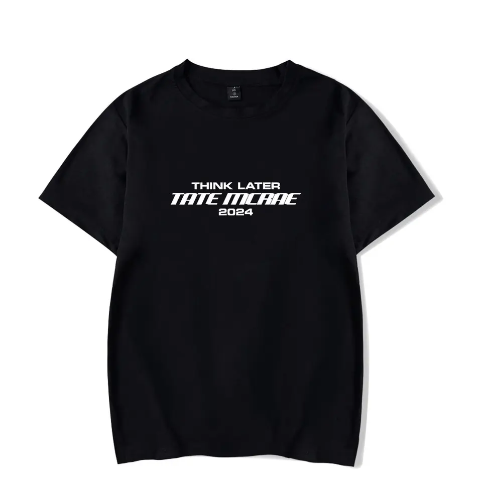 Tate McRae Think Neskôr Tour s krátkym rukávom Tee Ženy Men Crewneck Unisex tričko