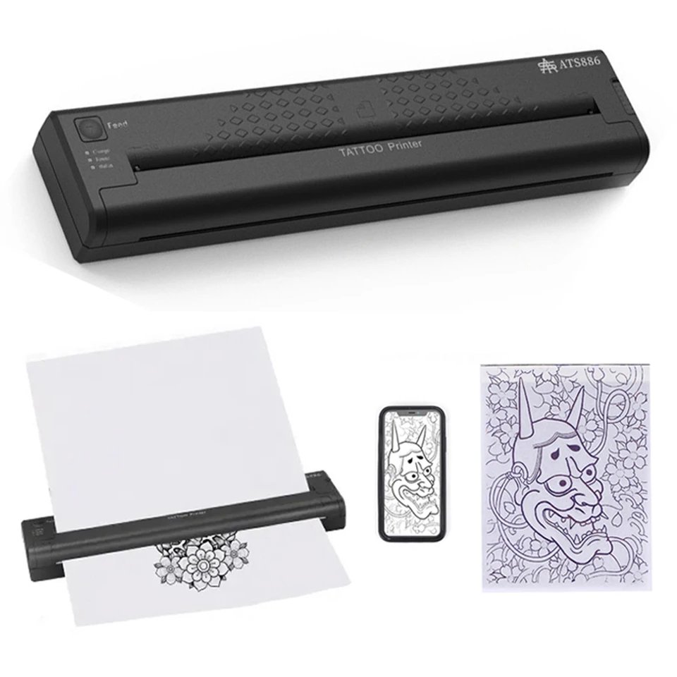 Tattoo Stencil Transfer Printer Tlačiareň ATS886 Tattoo TLATO PREPRAVNÁ TERMAL STACELÁRSKA MAKER LINE