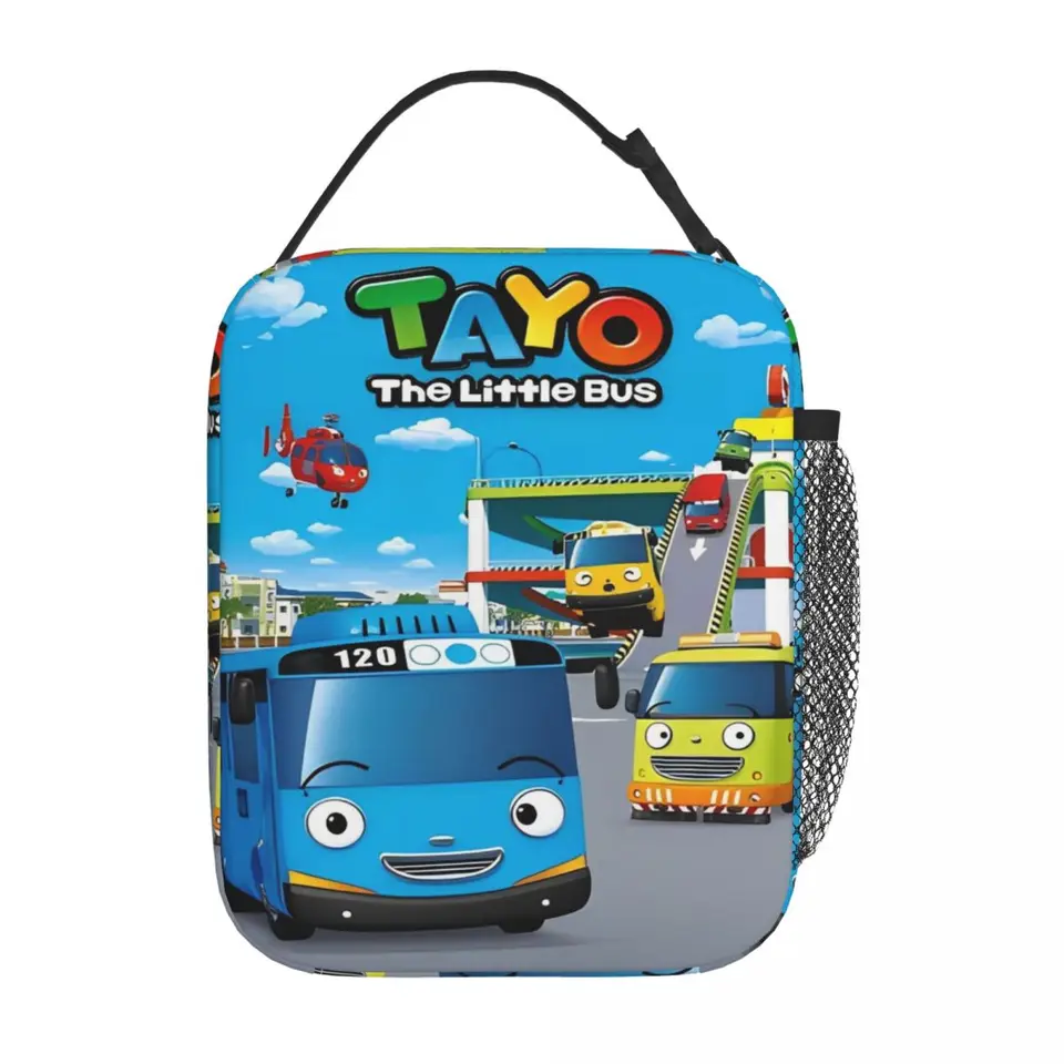 Tayo Little Bus Merch Izolovaný obedový taška pre školskú obedovú krabicu prenosné obedové boxy
