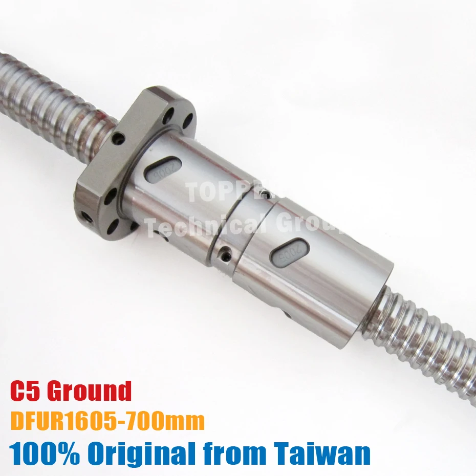 TBI 1605 C5 700 mm Prispôsobené brúsne loptičku Dull1605 Ballnut Ground pre vysokú presnosť CNC DIY Kit DFU