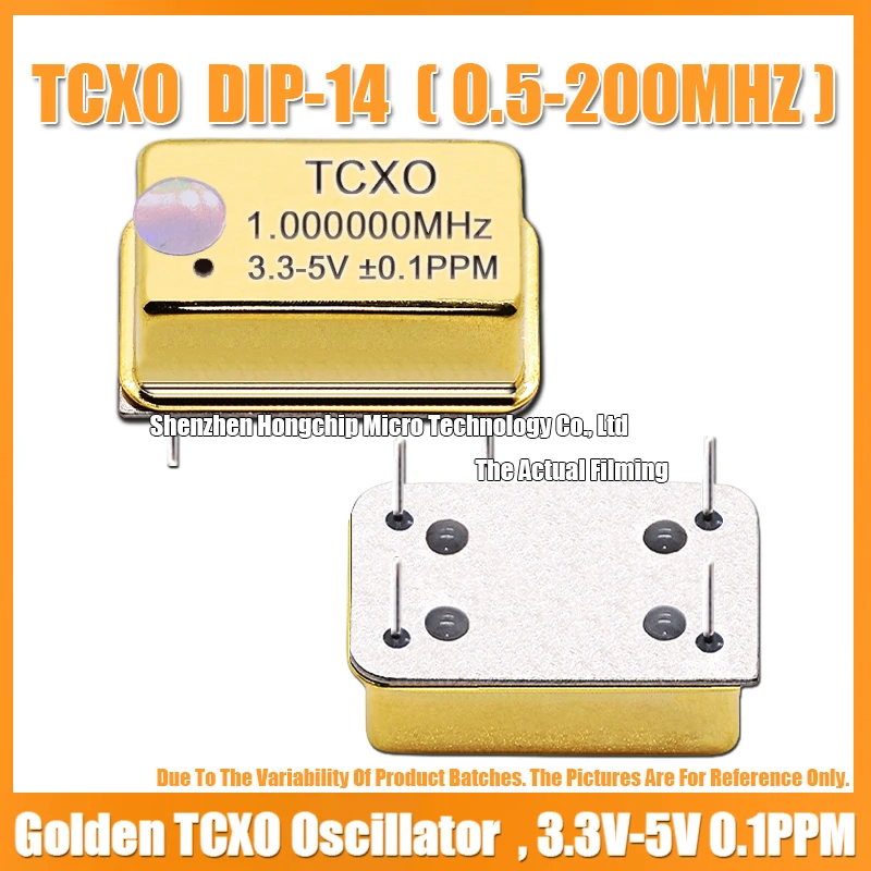 TCXO DIP-14 1M 1MHz 1 000 MHz ZLATNÁ OBRAZOVANÁ TEPLOTNÁ KRYTOVÁ KRYSTÁLNA KRYSTÁLNA KRYSTÁLNA KRYSAL ZLATÝ 3,3V-5V 0,1 ppm