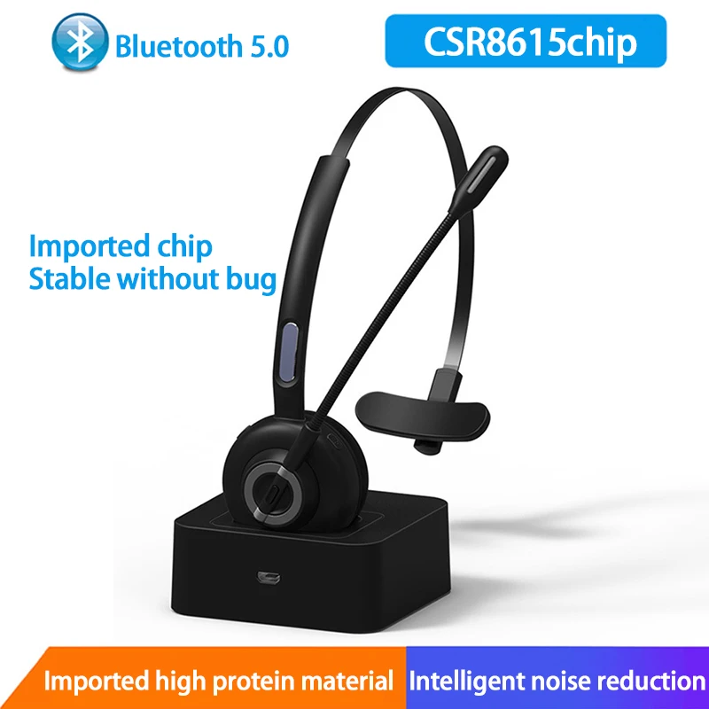 Tebe 5.0 slúchadlá USB Mono Mono Haming Hering Headset Reduce hluk HIFI bezdrôtová headset firmy s mikrofónom pre PC