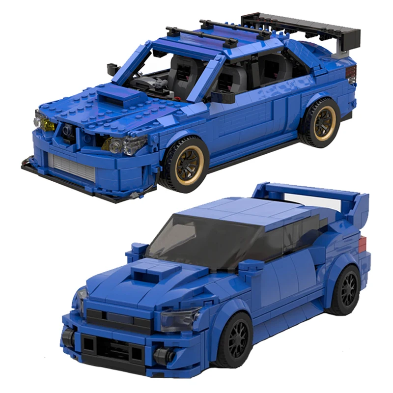 Technický automobil MOC Subarued Imprezas WRX STI 2007 Speed ​​Champions City Racing Model Set Building Blocks