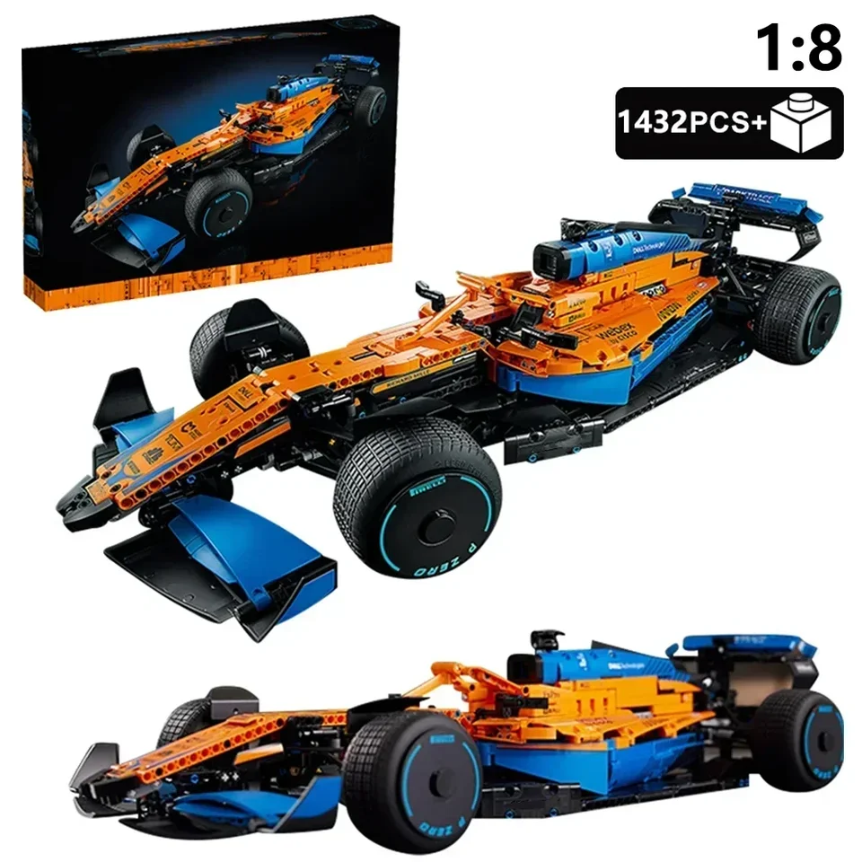 Technický F1 42141 1: 8 1431ks Performance Building Blocks Super Races Model Model Model DIY vozidlá Hračky Bricks Birthday Darčeky