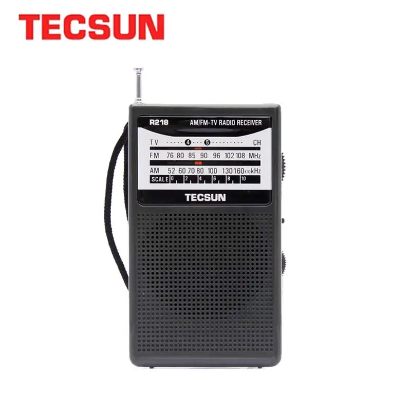 Tecsun R-218 Radio vreckový prijímač so vstavanými prenosnými darčekmi pre staršie prepravy