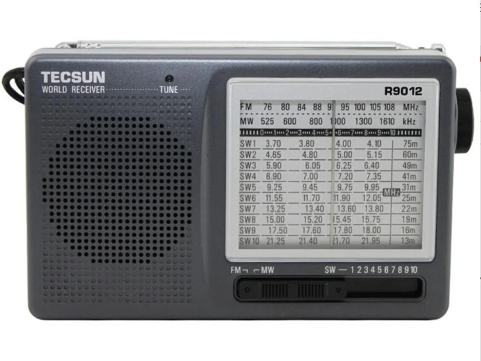 TECSUN R-9012 FM/AM/SW Radio 12 pásma Prenosné rádio Rádiu Vysoká citlivosť Selektivita s nízkym hlukom FM/AM/SW Radio