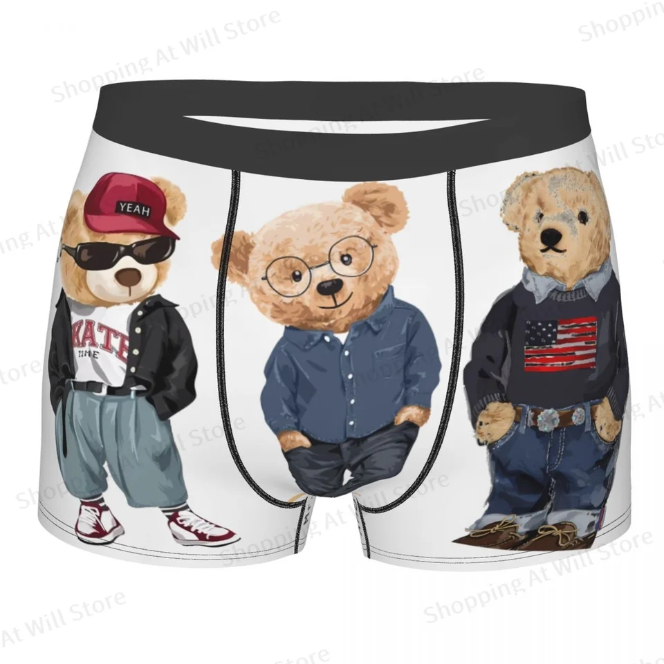 Teddy Bear Mr Nice Guy Men Boxer Briefs Vysoko priedušné spodné prádlo Vysoko kvalitné kraťasy Tlač k narodeninám