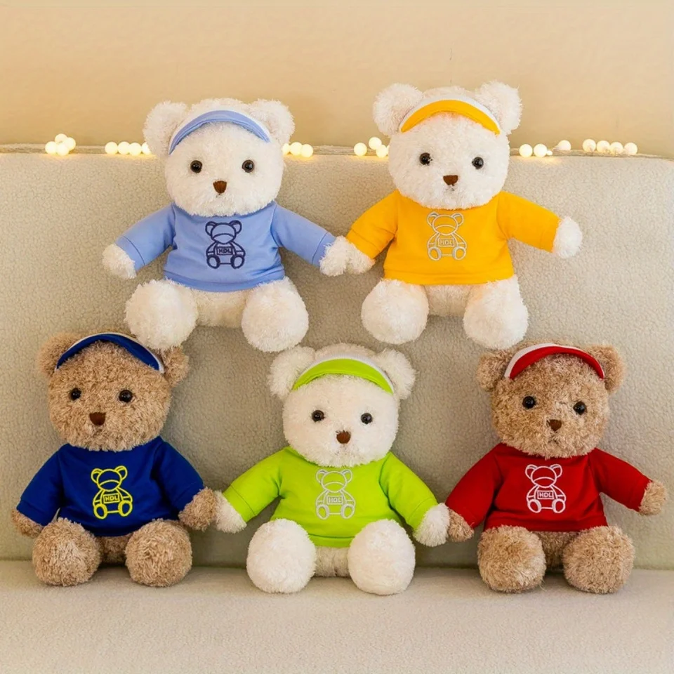 Teddy Bear Rabbit Plys Toy Bear priateľka Valentín Deň detských výročných stretnutí sveter Teddy Bear Dolls