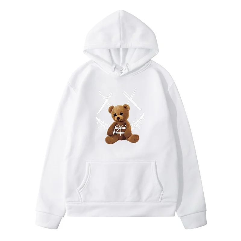 Teddy Bear tlačené pánske potné tričko Muž mikiny 2024 Mikina pánskeho zimného svetru Mužské oblečenie móda nadmerne veľtrh y2k