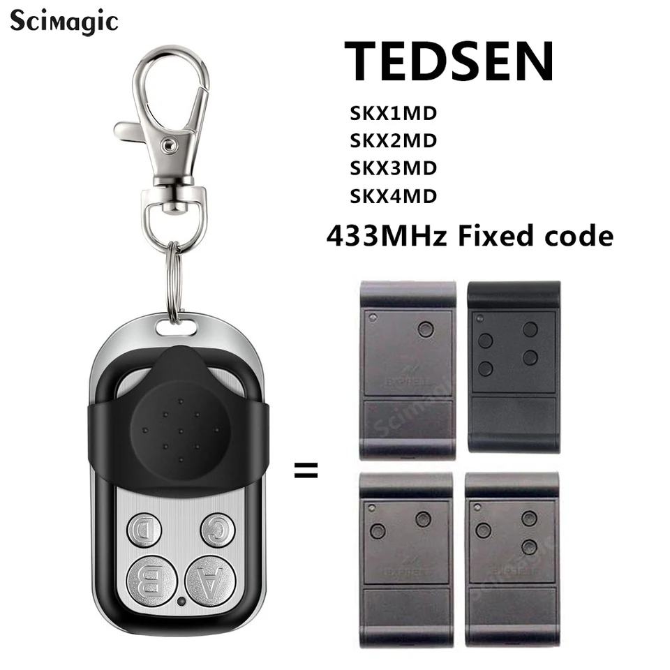 Tedsen SKX1MD skx2md diaľkové ovládacie garážové garážové dvere Tedsen 433.92MHz vysielací kľúče príkaz FOB Command