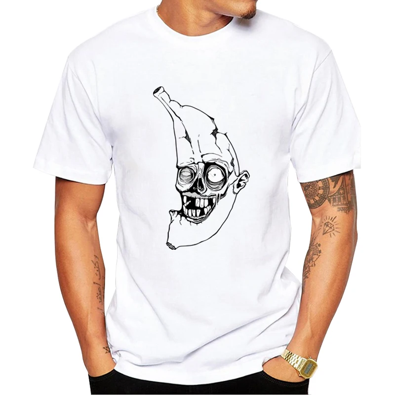Teehub Fashion Retro Man Tričko Zombie banán tlačené tričká s krátkym rukávom Cool tričko Esenciálne tričko