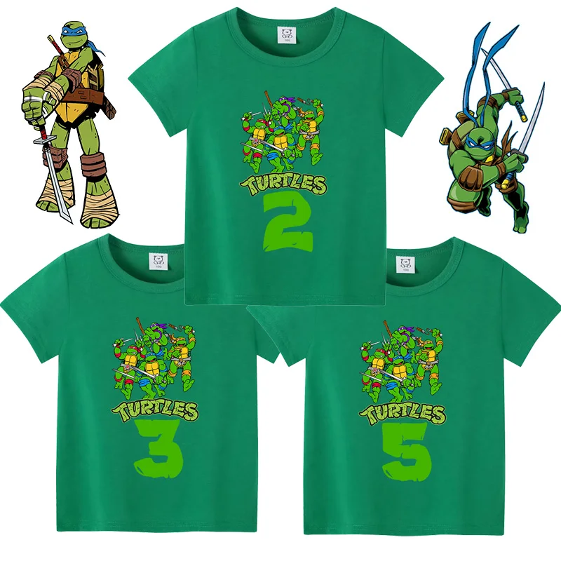 Teenage mutant ninja korytnačky oblečenie zelené letné chlapcov