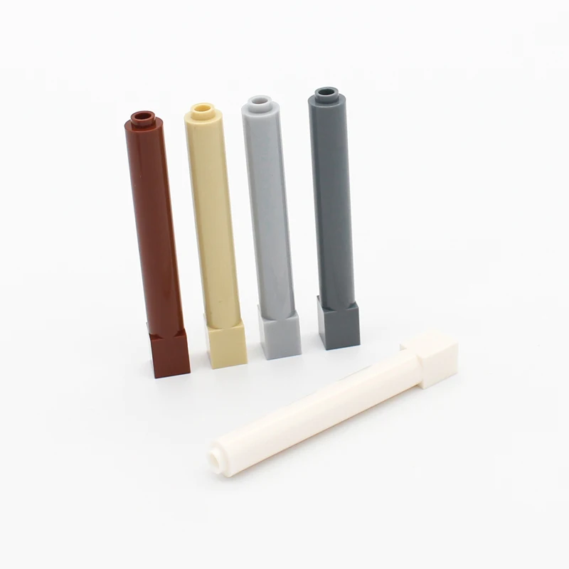 Tehly 43888 Podpora 1x1x6 Solid Pillar DIY Zostavenia stavebných blokov Bulk model City Classic Detské hračky DIY hračky 10ks