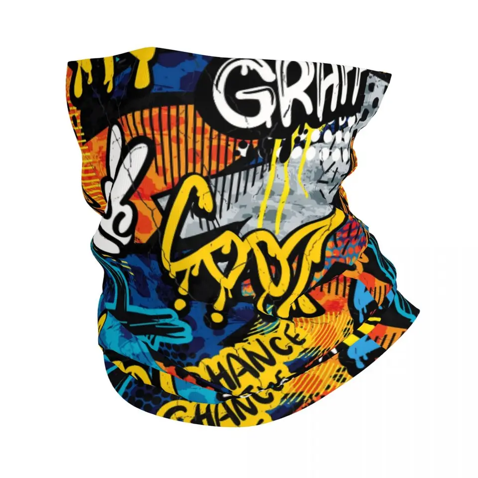 Tehly maľby kvapkajú slová motokross bandana krk kryt potlačené graffiti umelecké vzorové maska ​​na tvár Multifunkčný cyklistický cyklistický odbory hlavy