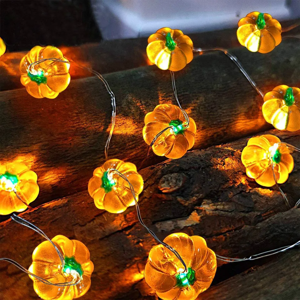Tekvica hororové očné gule LED reťazce prenosné USB 20 40 LED diódy Halloween Party Dekorácie pre domáci bar