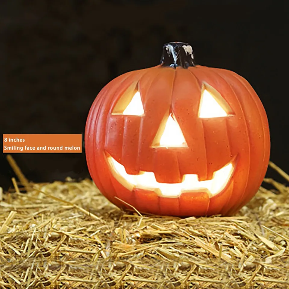 Tekvica lucerna plastová halloween LED tekvicová lampa blikajúca duchovná festival park vnútorná záhrada dekor