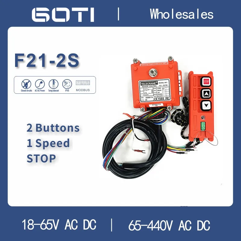 Telecrane F21-2S Veľkoobchod priemyselných prepínačov diaľkového ovládača ACDC220V 380V110V12V 24V36V 18-65V 65-440V zdvíhací žeriavový zdvih