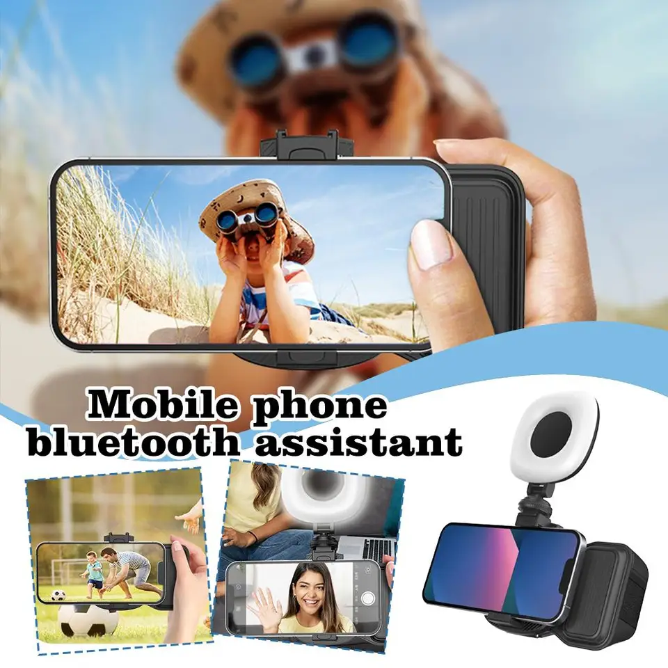 Telefón Bluetooth fotoaparát asistent rukoväte stabilizátor vlog selfie príslušenstvo vyplňte multifunkčný držiak na ľahké fotografie L6O1