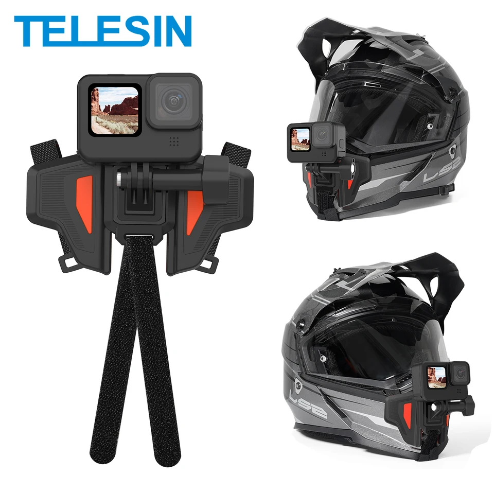 Telesin motocyklová prilba prilba držiaka popruh pre prednú bradu pre GoPro 13 12 11 10 9 DJI Osmo Action3 Insta360 Príslušenstvo