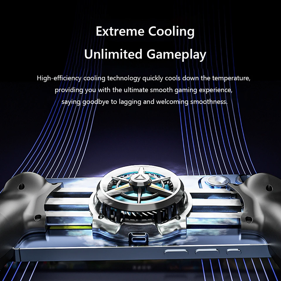 Teleskopický ovládač hier s chladiacim ventilátorom typu C Mobile Gaming Controller Ovládač ovládača ovládača pre Android iOS Switch PC